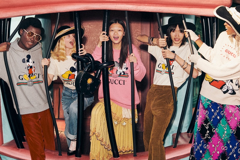 Disney gucci mickey mouse alessandro michele harmony korine chinese new year buy cop purchase release information cardigan gg logo minnie coat bag jacket shoes collaboration rat 2020 january 25