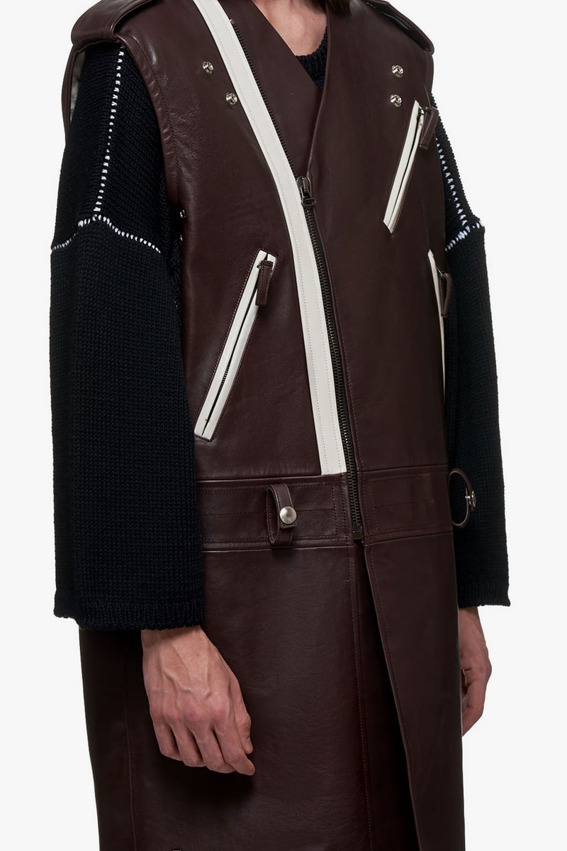 Raf Simons Sleeveless Elongated Perfecto Jacket