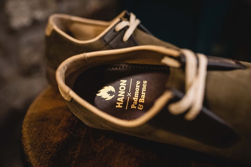 Hanon x Padmore & Barnes P500 Plain Toe Collaboration Release Footwear Silhouette Old School Vintage Traditional Wallabee Lookbooks Kilkenny, Ireland Hand Made Limited Edition