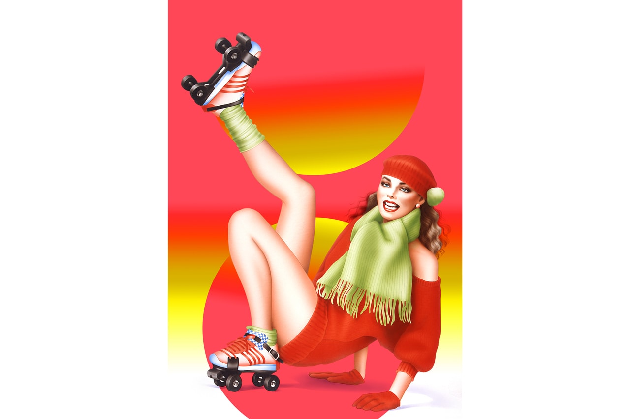 Harumi Yagamuchi & YOSHIROTTEN NANZUKA NANZUKA Gallery "2G" Studio "HARUMI'S WINTER" Paintings Airbrush Women Illustrations PARCO Advertisement