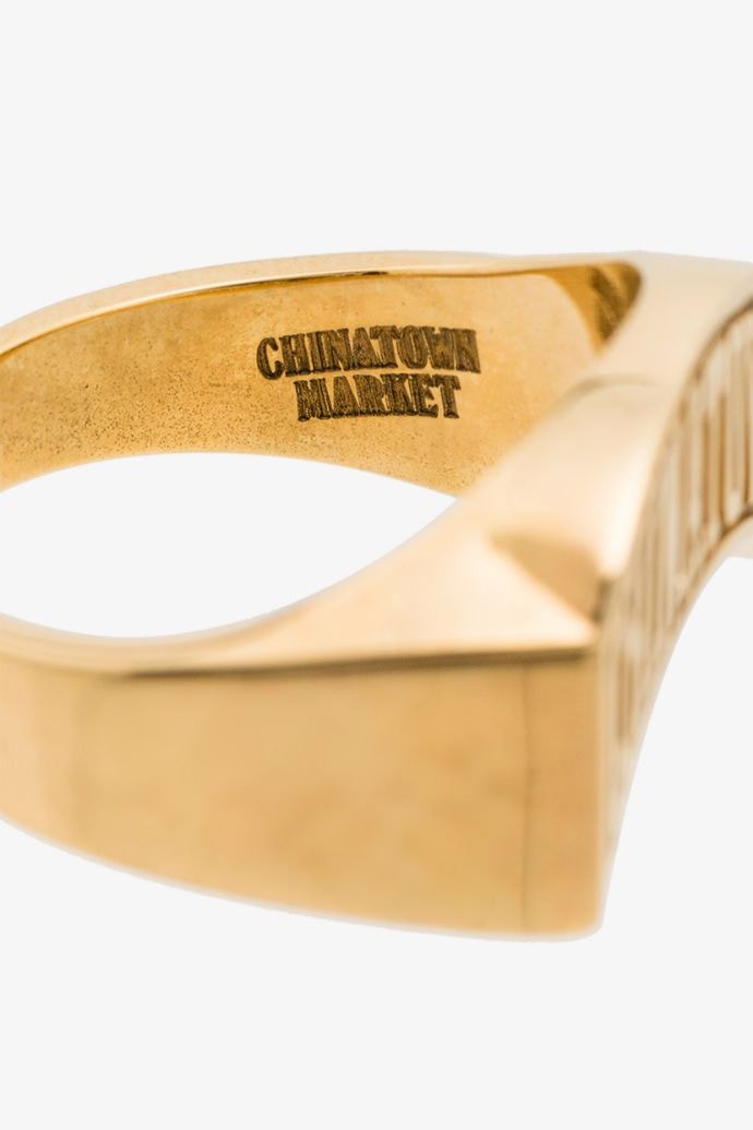 Chinatown Market x Hatton Labs Rings Release Smiley Face accessories brass gold 