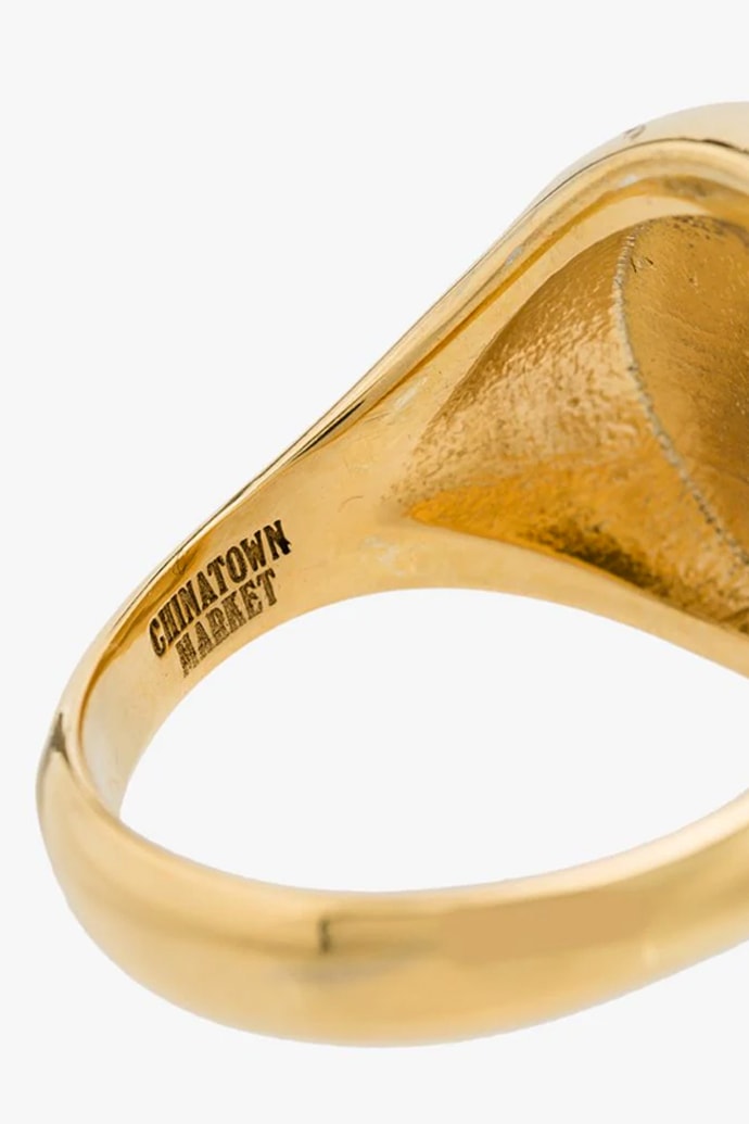 Chinatown Market x Hatton Labs Rings Release Smiley Face accessories brass gold 