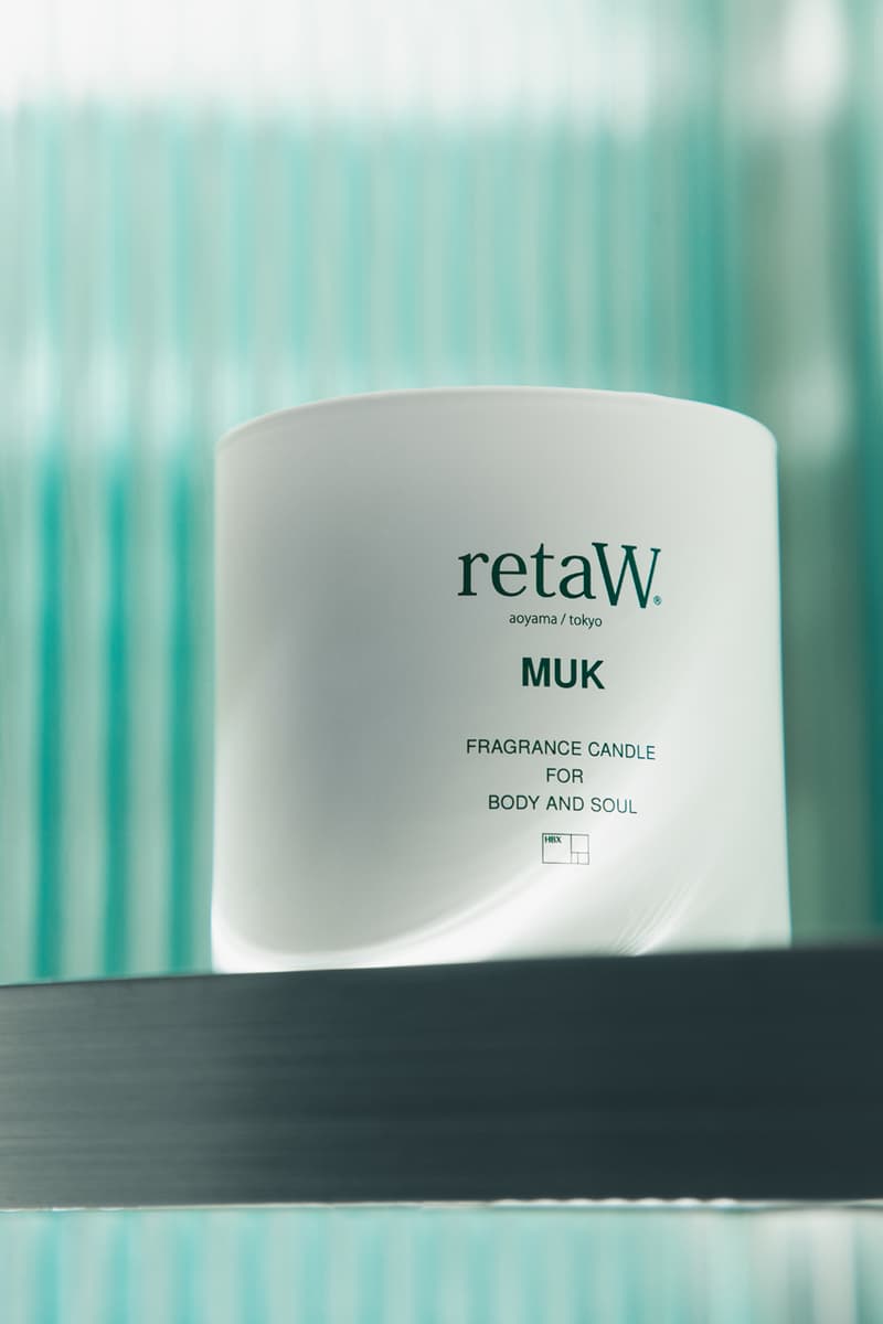 hbx retaw muk candle room spray car tag collaboration landmark store release notes bergamot lemongrass lemon lavandin pine needle lilac clove coriander cedarwood vetiver labdanum musk amber vanilla