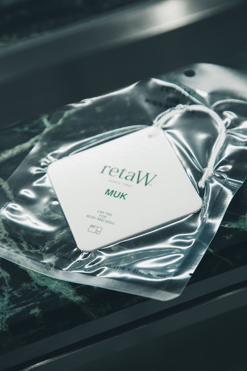 hbx retaw muk candle room spray car tag collaboration landmark store release notes bergamot lemongrass lemon lavandin pine needle lilac clove coriander cedarwood vetiver labdanum musk amber vanilla