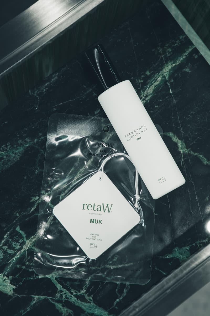 hbx retaw muk candle room spray car tag collaboration landmark store release notes bergamot lemongrass lemon lavandin pine needle lilac clove coriander cedarwood vetiver labdanum musk amber vanilla