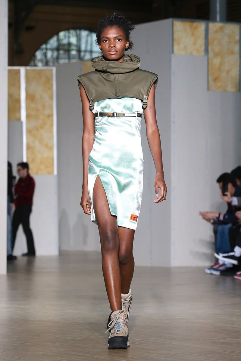Heron Preston Fall/Winter 2020 Collection runway show paris fashion week menswear womenswear pfw fw20 caterpillar collaboration cat