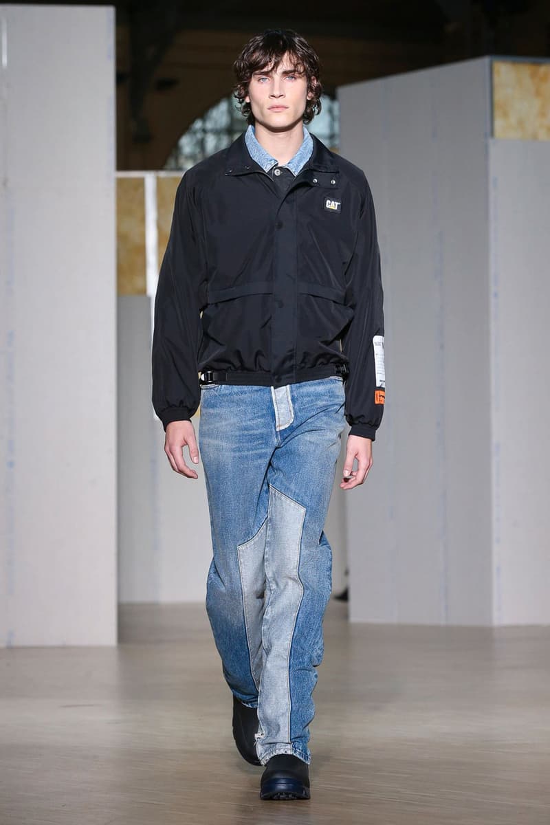 Heron Preston Fall/Winter 2020 Collection runway show paris fashion week menswear womenswear pfw fw20 caterpillar collaboration cat