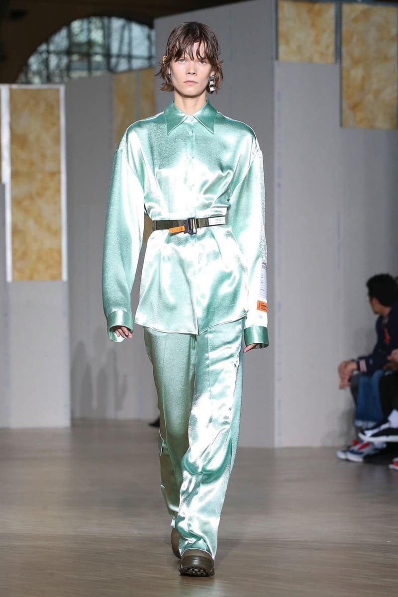 Heron Preston Fall/Winter 2020 Collection runway show paris fashion week menswear womenswear pfw fw20 caterpillar collaboration cat