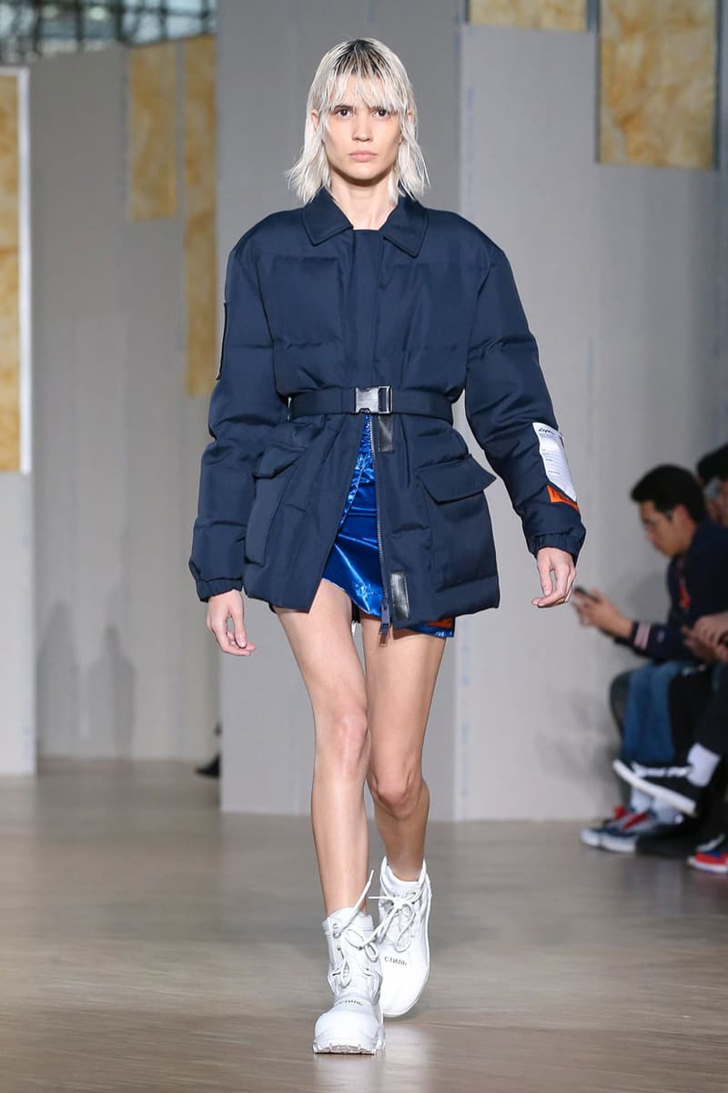 Heron Preston Fall/Winter 2020 Collection runway show paris fashion week menswear womenswear pfw fw20 caterpillar collaboration cat