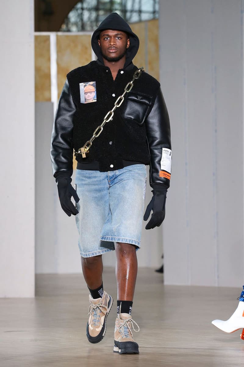 Heron Preston Fall/Winter 2020 Collection runway show paris fashion week menswear womenswear pfw fw20 caterpillar collaboration cat