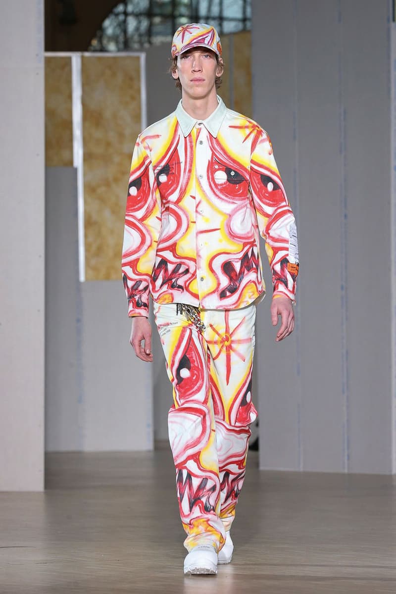 Heron Preston Fall/Winter 2020 Collection runway show paris fashion week menswear womenswear pfw fw20 caterpillar collaboration cat