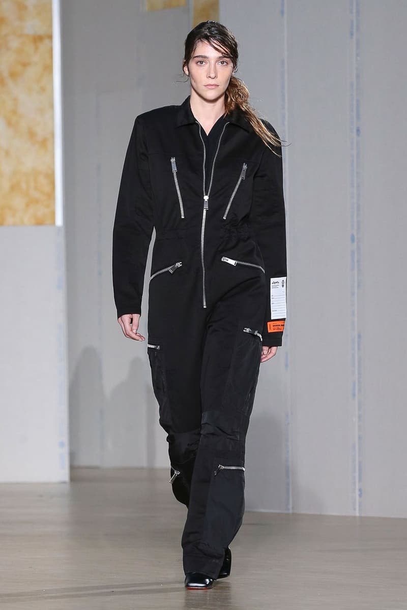 Heron Preston Fall/Winter 2020 Collection runway show paris fashion week menswear womenswear pfw fw20 caterpillar collaboration cat