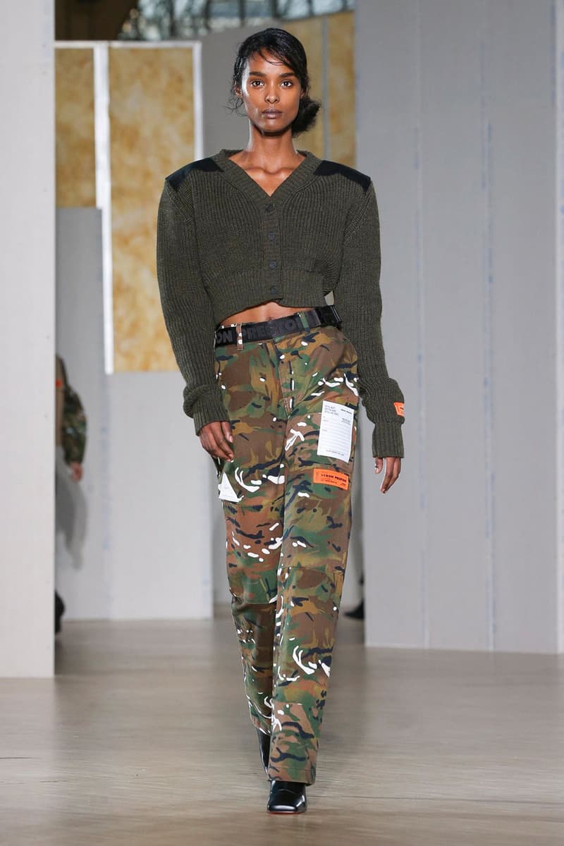 Heron Preston Fall/Winter 2020 Collection runway show paris fashion week menswear womenswear pfw fw20 caterpillar collaboration cat