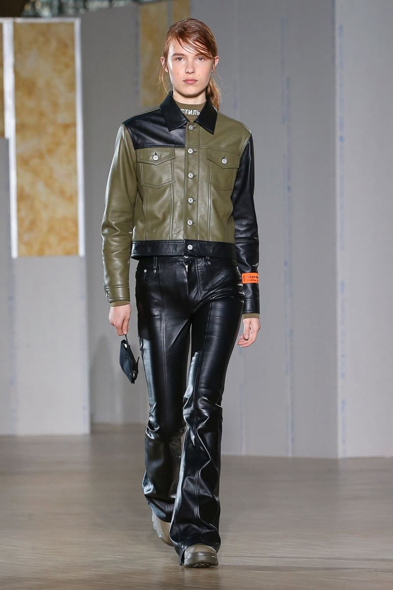 Heron Preston Fall/Winter 2020 Collection runway show paris fashion week menswear womenswear pfw fw20 caterpillar collaboration cat