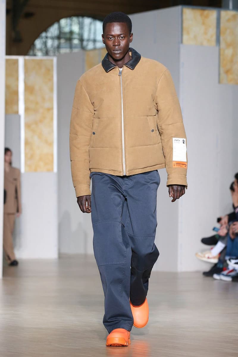 Heron Preston Fall/Winter 2020 Collection runway show paris fashion week menswear womenswear pfw fw20 caterpillar collaboration cat