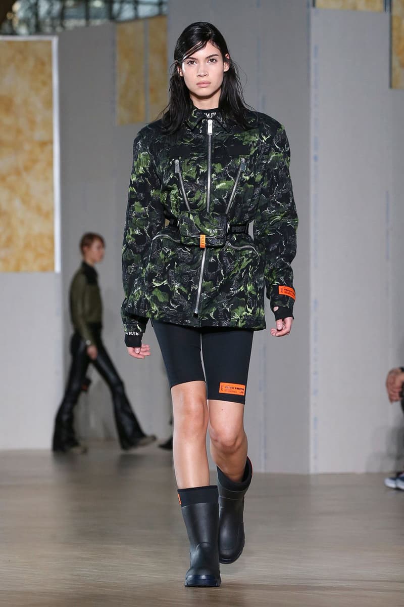 Heron Preston Fall/Winter 2020 Collection runway show paris fashion week menswear womenswear pfw fw20 caterpillar collaboration cat