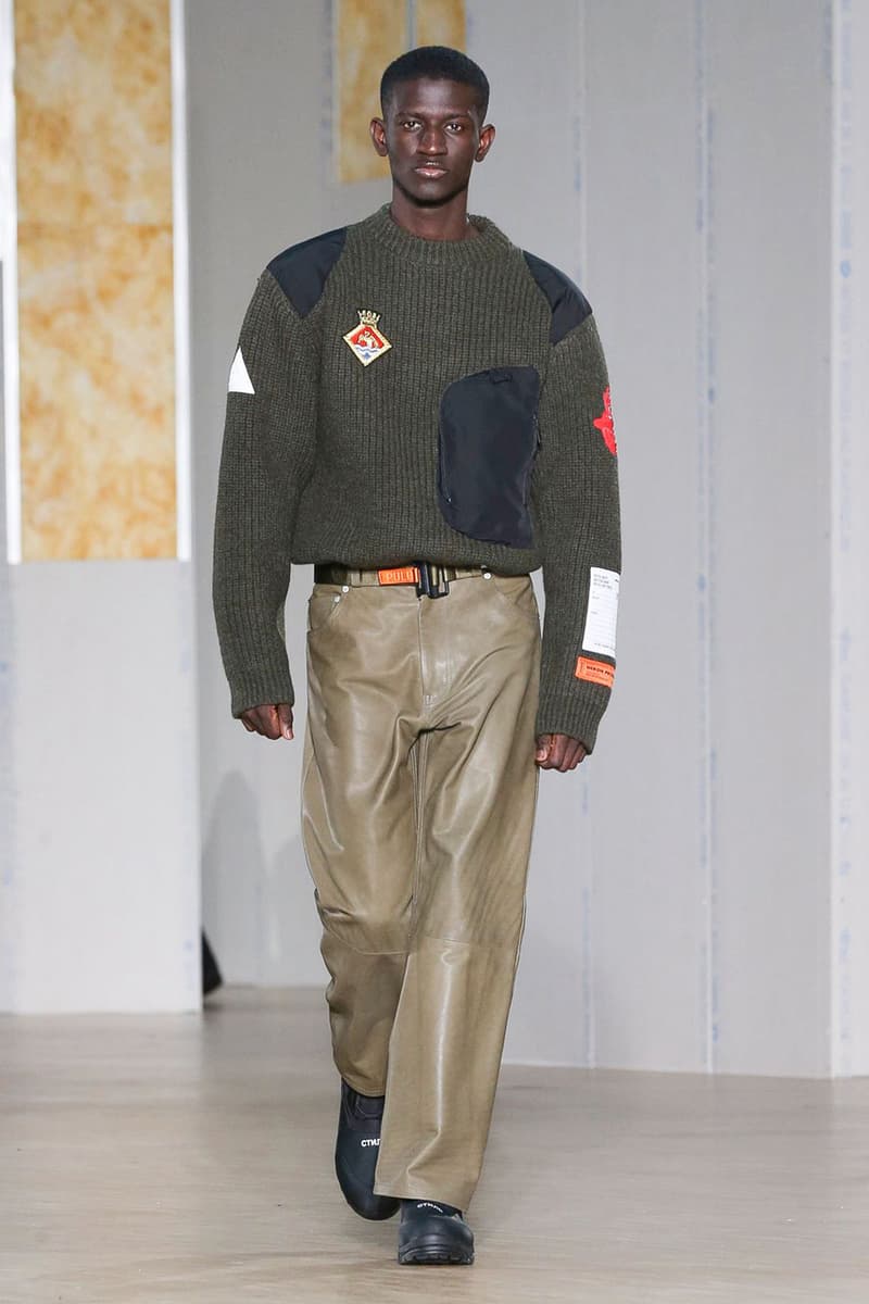 Heron Preston Fall/Winter 2020 Collection runway show paris fashion week menswear womenswear pfw fw20 caterpillar collaboration cat