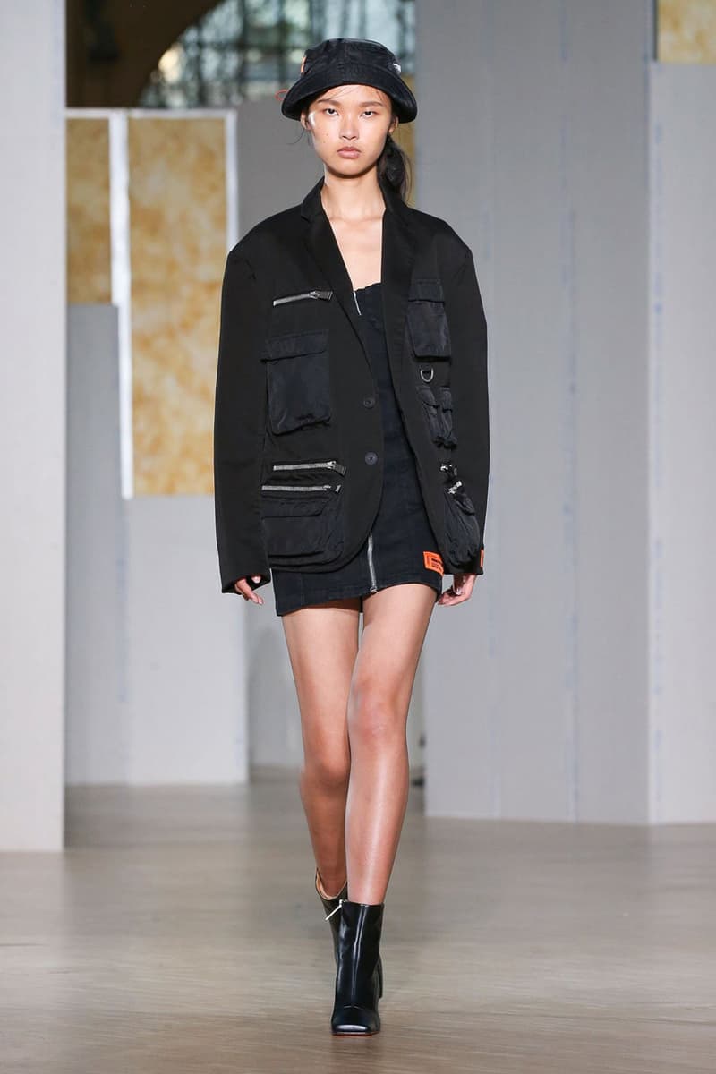 Heron Preston Fall/Winter 2020 Collection runway show paris fashion week menswear womenswear pfw fw20 caterpillar collaboration cat