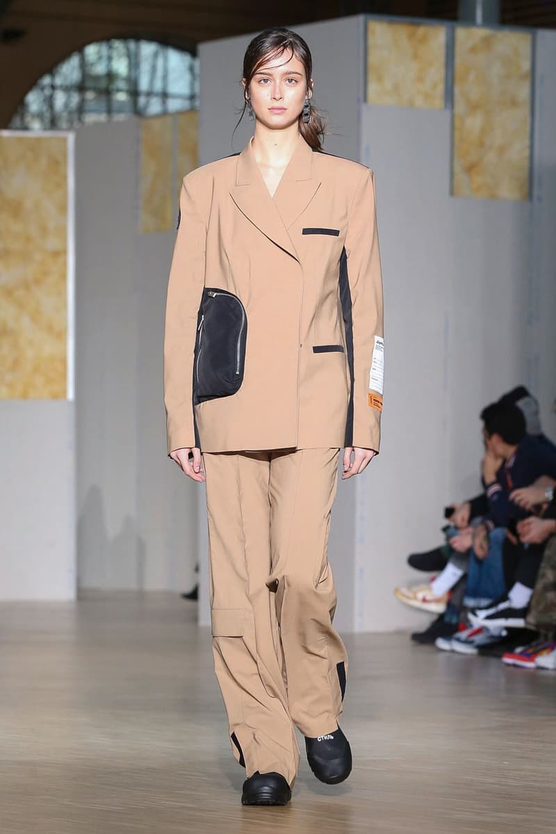 Heron Preston Fall/Winter 2020 Collection runway show paris fashion week menswear womenswear pfw fw20 caterpillar collaboration cat