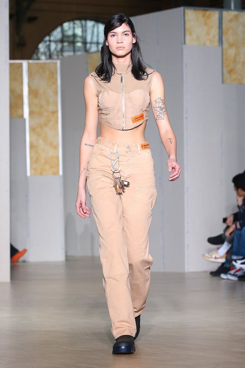 Heron Preston Fall/Winter 2020 Collection runway show paris fashion week menswear womenswear pfw fw20 caterpillar collaboration cat