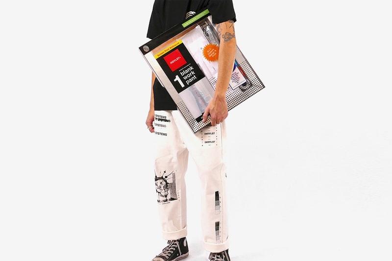 INDVLST Lab Screen Print Kit Volume 3 Release Chino Work Pant Automated Print Program White