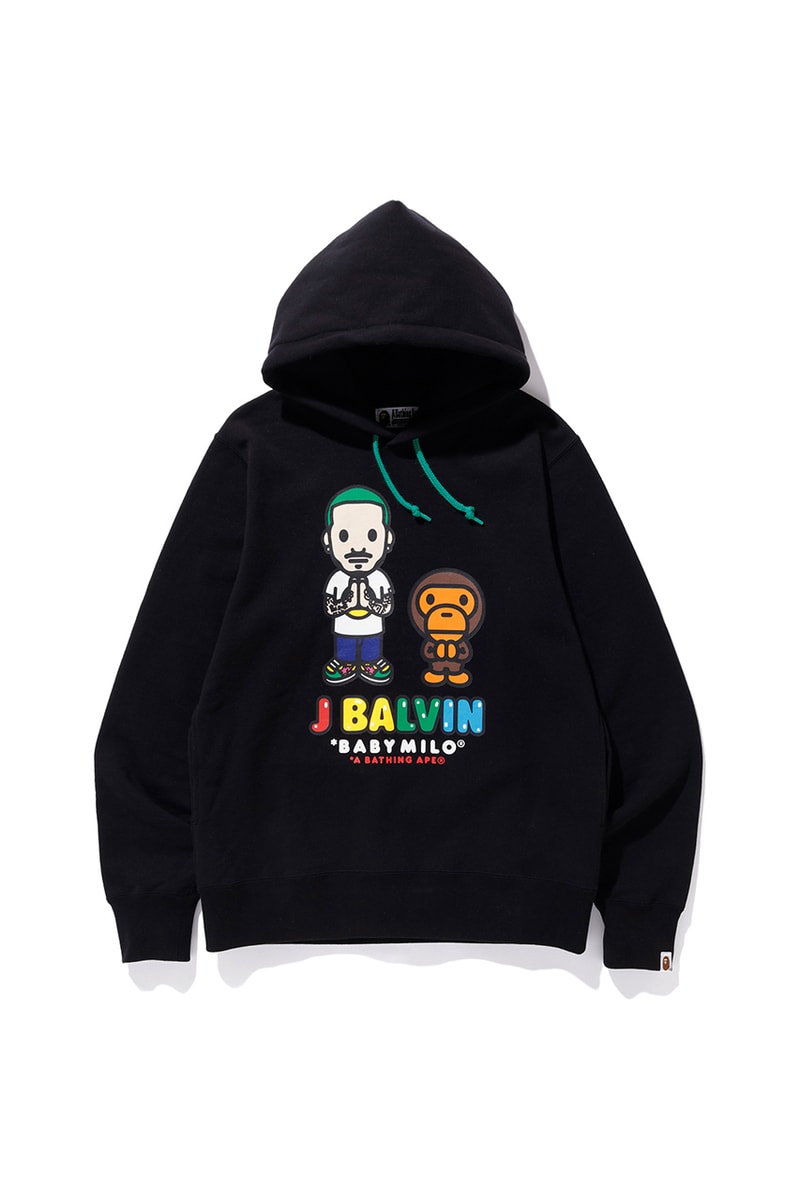 J Balvin x A BATHING APE Capsule Collection First Look Announcement Reggaeton Lollapalooza Music Festival Collaboration BABY MILO Character Rework 