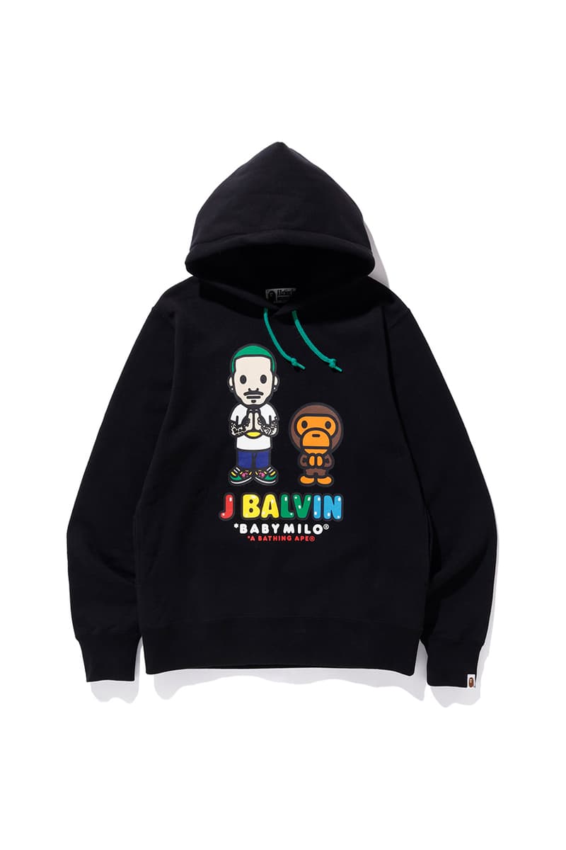 J Balvin x A BATHING APE Capsule Collection First Look Announcement Reggaeton Lollapalooza Music Festival Collaboration BABY MILO Character Rework
