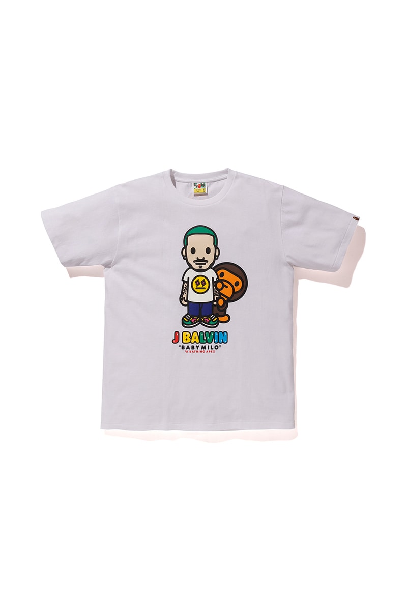 J Balvin x A BATHING APE Capsule Collection First Look Announcement Reggaeton Lollapalooza Music Festival Collaboration BABY MILO Character Rework 