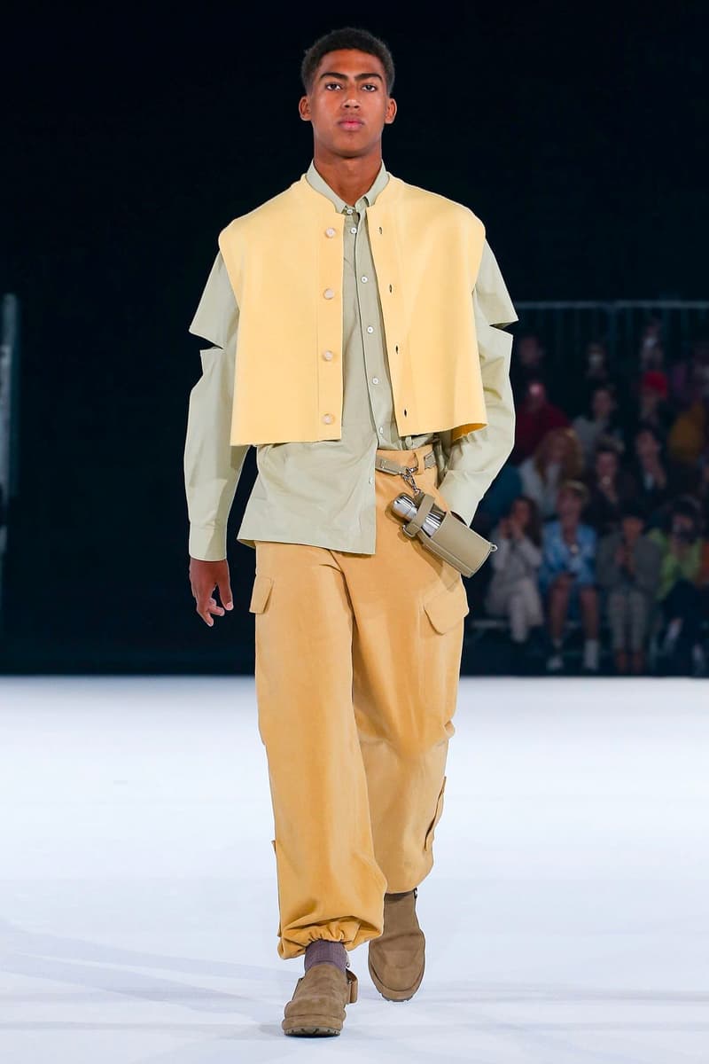 Jacquemus Fall Winter 2020 Collection Runway Paris Fashion Week pfw co ed mens womens french parisian deconstrcuted olive drab minimal denim exagerrated Simon Porte Jacquemus