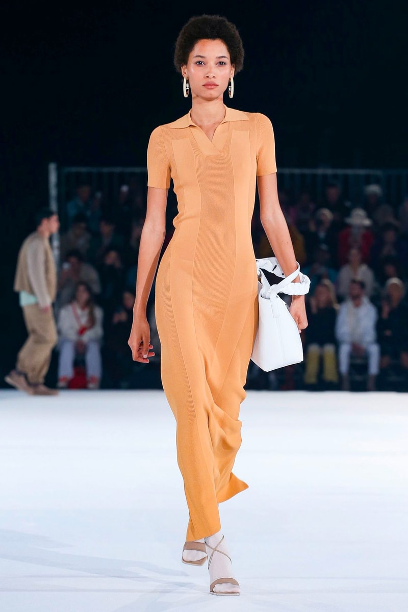 Jacquemus Fall Winter 2020 Collection Runway Paris Fashion Week pfw co ed mens womens french parisian deconstrcuted olive drab minimal denim exagerrated Simon Porte Jacquemus