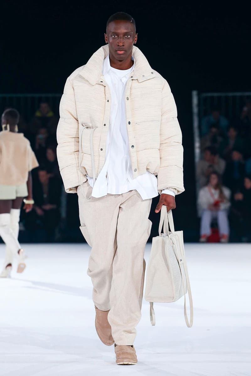Jacquemus Fall Winter 2020 Collection Runway Paris Fashion Week pfw co ed mens womens french parisian deconstrcuted olive drab minimal denim exagerrated Simon Porte Jacquemus