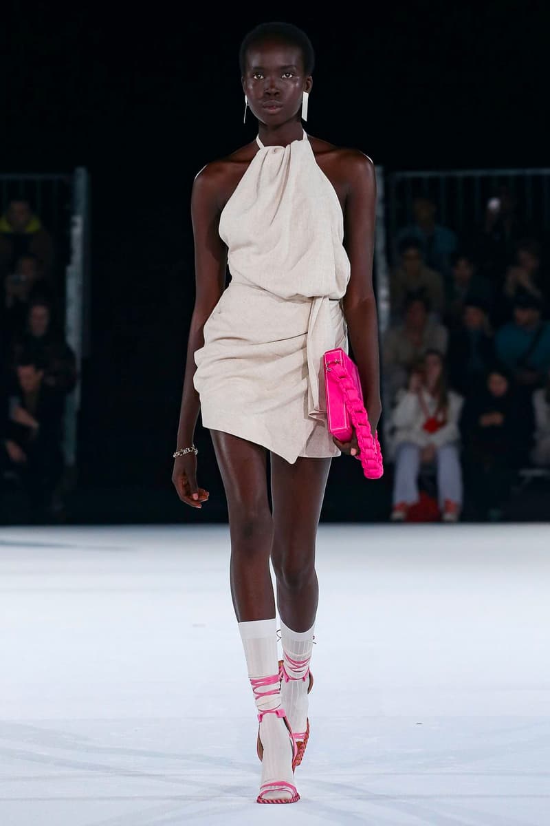 Jacquemus Fall Winter 2020 Collection Runway Paris Fashion Week pfw co ed mens womens french parisian deconstrcuted olive drab minimal denim exagerrated Simon Porte Jacquemus