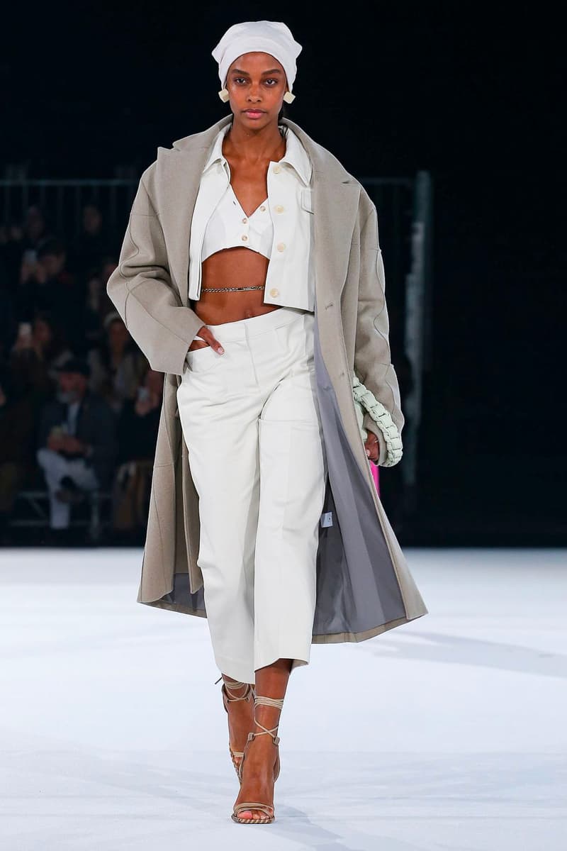 Jacquemus Fall Winter 2020 Collection Runway Paris Fashion Week pfw co ed mens womens french parisian deconstrcuted olive drab minimal denim exagerrated Simon Porte Jacquemus