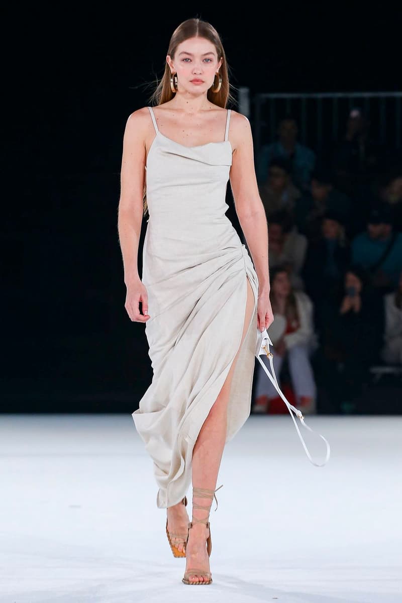 Jacquemus Fall Winter 2020 Collection Runway Paris Fashion Week pfw co ed mens womens french parisian deconstrcuted olive drab minimal denim exagerrated Simon Porte Jacquemus