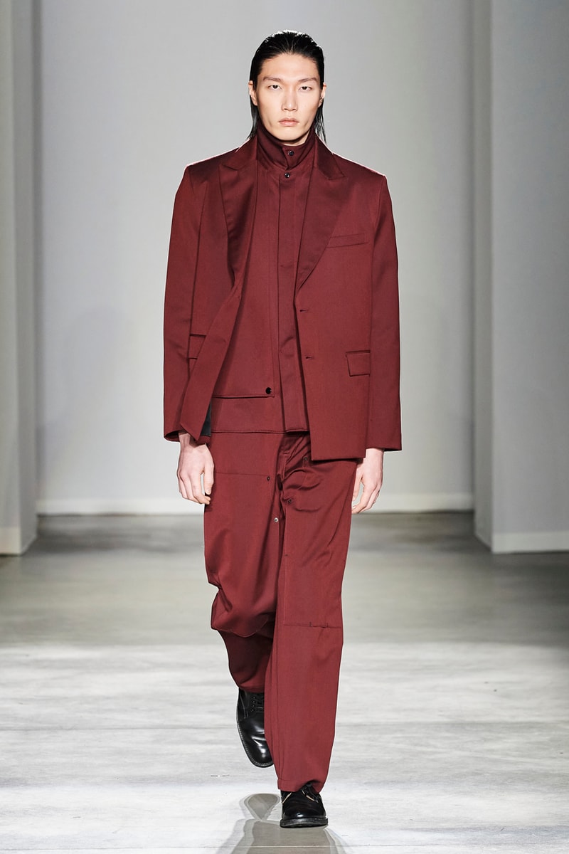 JIEDA Fall/Winter 2020 Collection Milan Men's Fashion Week Runway Presentation Trousers Blazers Coats Jackets Hoodies Vests Plaid Gingham Acid-Wash Knitwear Hiroyuki Fujita