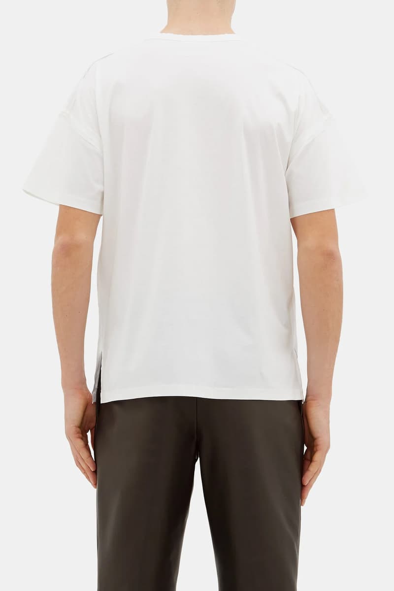 Jil Sander Classic Logo Cotton Poplin T shirt Fall Winter 2020 Collection luke meier Lucie tees branding graphics prints minimal understated made in italy hand crafted raw edge split