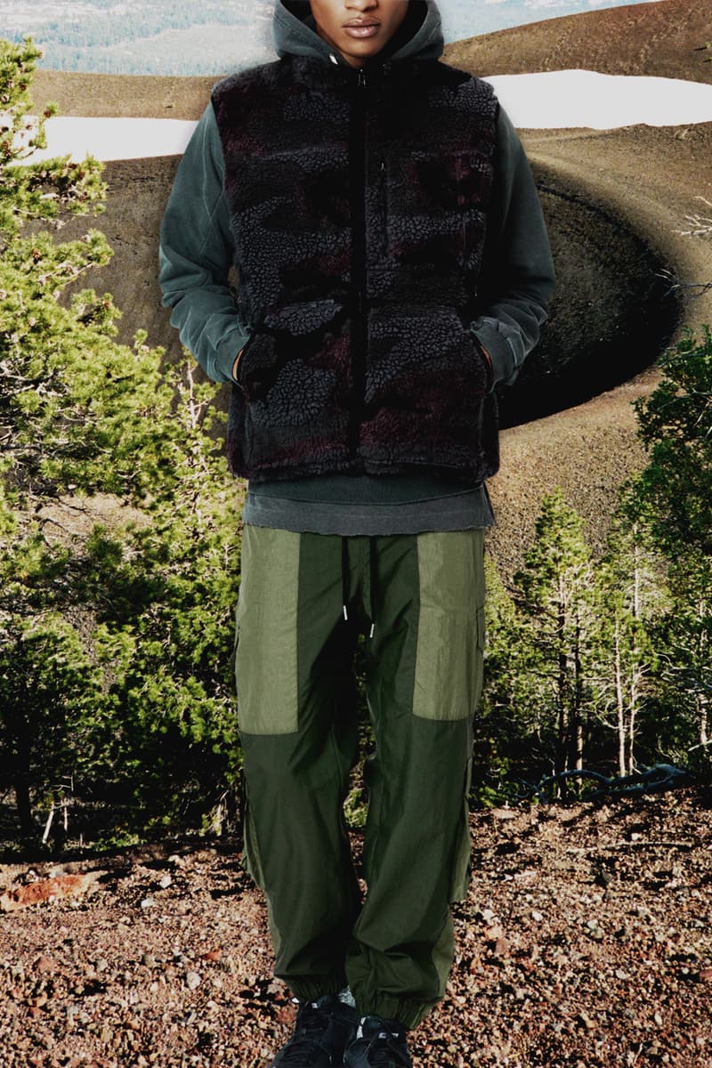 John Elliott Fall/Winter 2020 Lookbook Collection Jackets Coats Vests Trousers Shorts Shirts Hoodies Knitwear Leather Denim Butterflies Trout Indigo Shibori