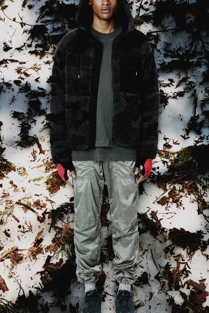 John Elliott Fall/Winter 2020 Lookbook Collection Jackets Coats Vests Trousers Shorts Shirts Hoodies Knitwear Leather Denim Butterflies Trout Indigo Shibori