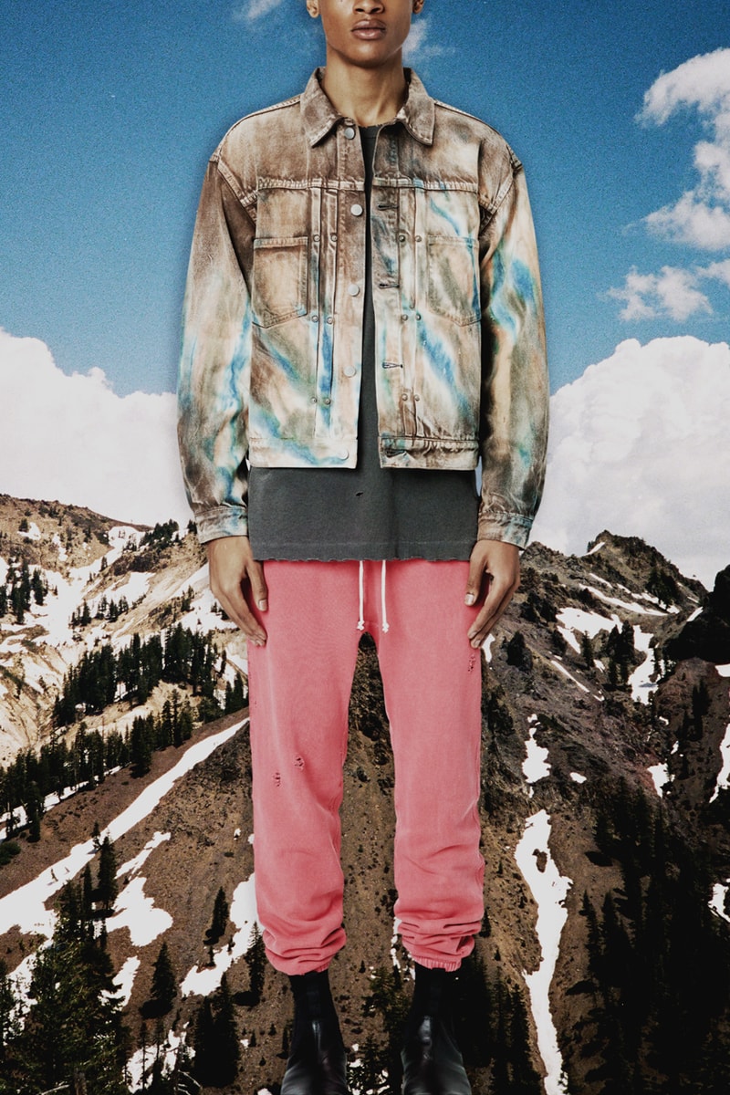 John Elliott Fall/Winter 2020 Lookbook Collection Jackets Coats Vests Trousers Shorts Shirts Hoodies Knitwear Leather Denim Butterflies Trout Indigo Shibori