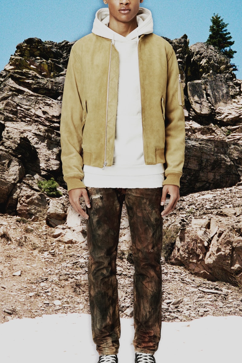 John Elliott Fall/Winter 2020 Lookbook Collection Jackets Coats Vests Trousers Shorts Shirts Hoodies Knitwear Leather Denim Butterflies Trout Indigo Shibori