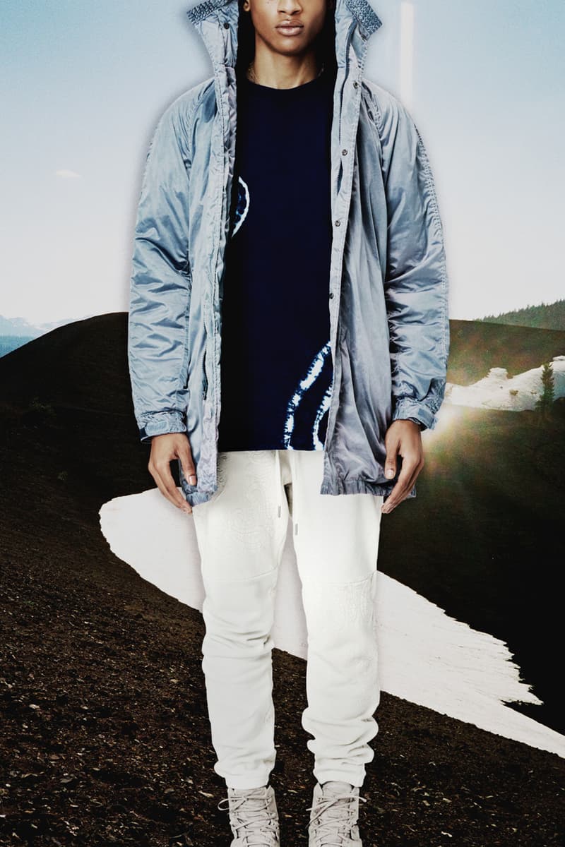 John Elliott Fall/Winter 2020 Lookbook Collection Jackets Coats Vests Trousers Shorts Shirts Hoodies Knitwear Leather Denim Butterflies Trout Indigo Shibori