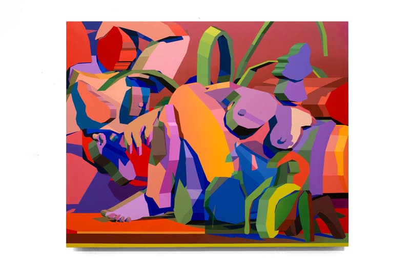 Jonathan Chapline "Hunter Gatherer" Exhibition NANZUKA Gallery Tokyo Picasso Michelangelo Cézanne 'The Bathers' 'Les Demoiselles d'Avignon' 'Battle of Cascina' 3D Computer Program Digital Painting