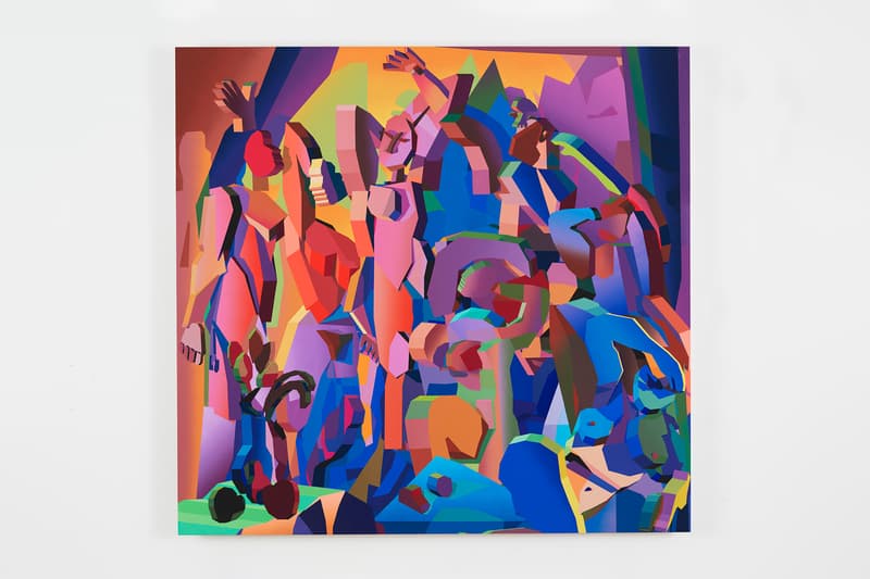 Jonathan Chapline "Hunter Gatherer" Exhibition NANZUKA Gallery Tokyo Picasso Michelangelo Cézanne 'The Bathers' 'Les Demoiselles d'Avignon' 'Battle of Cascina' 3D Computer Program Digital Painting