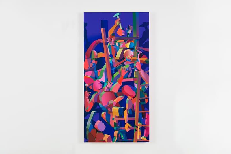 Jonathan Chapline "Hunter Gatherer" Exhibition NANZUKA Gallery Tokyo Picasso Michelangelo Cézanne 'The Bathers' 'Les Demoiselles d'Avignon' 'Battle of Cascina' 3D Computer Program Digital Painting