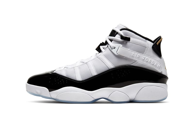 jordans black and white and gold