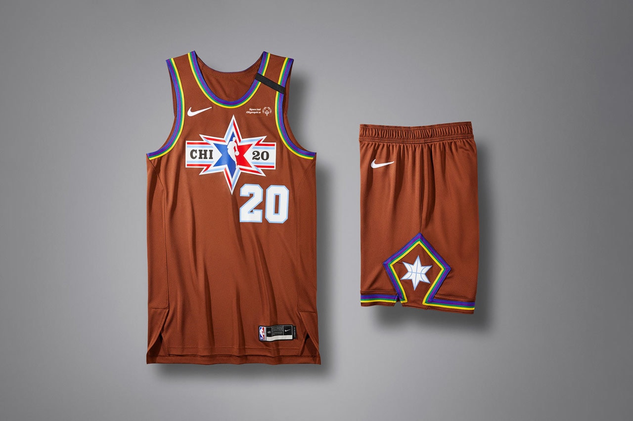 jordan brand nike nba all star 2020 uniforms chicago transit inspiration basketball on court game uniform