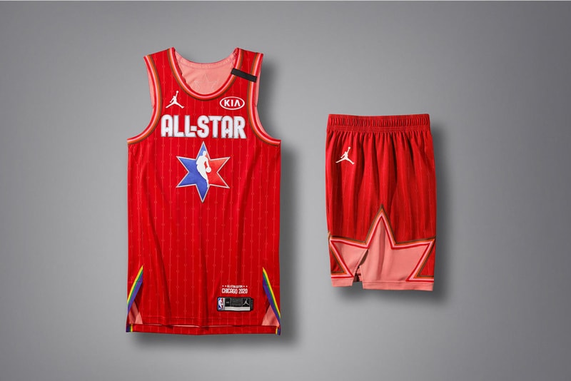 jordan brand nike nba all star 2020 uniforms chicago transit inspiration basketball on court game uniform