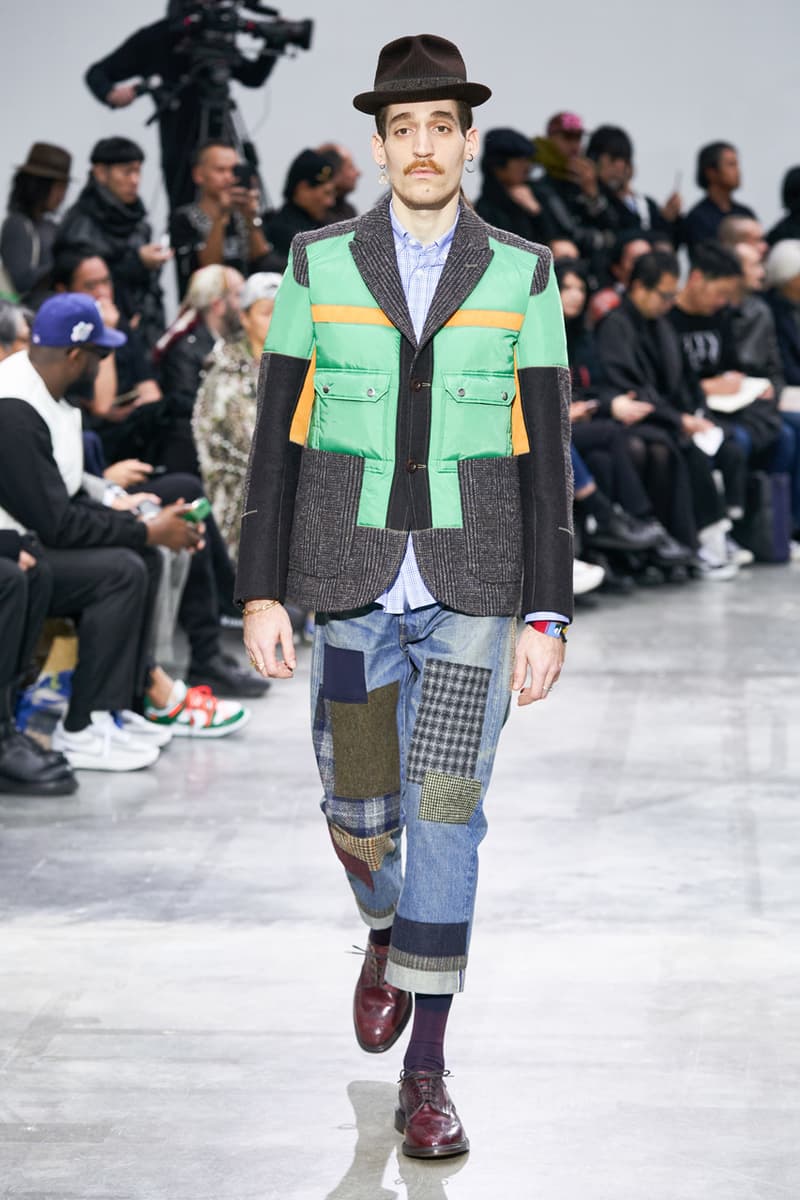 junya watanabe man fall winter 2020 mens collection runway show paris fashion week classico theme italian racing collaborations brooks brothers levis canada goose carhartt pirelli moto guzzi