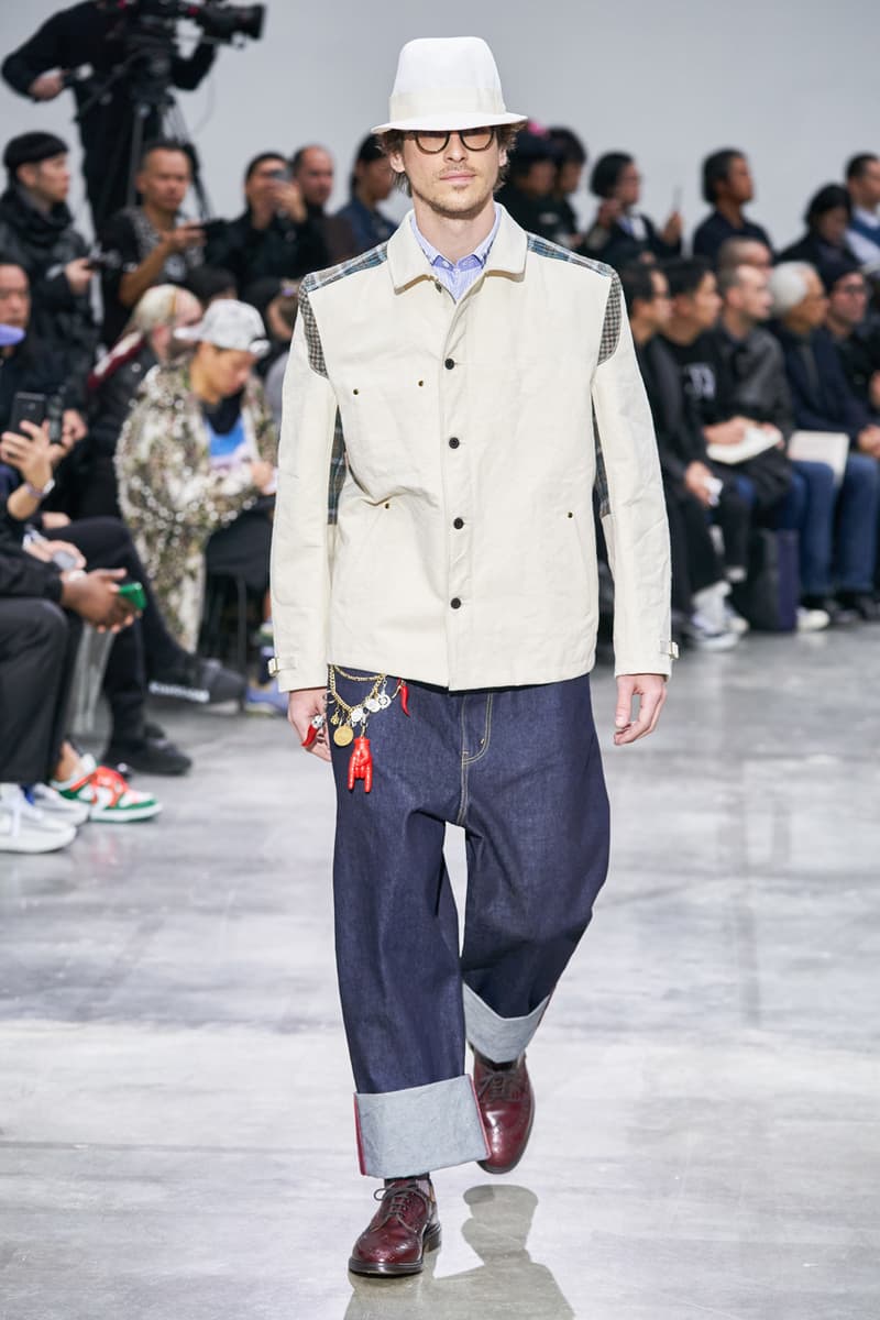 junya watanabe man fall winter 2020 mens collection runway show paris fashion week classico theme italian racing collaborations brooks brothers levis canada goose carhartt pirelli moto guzzi
