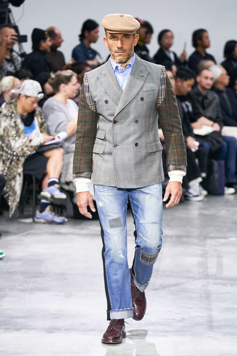 junya watanabe man fall winter 2020 mens collection runway show paris fashion week classico theme italian racing collaborations brooks brothers levis canada goose carhartt pirelli moto guzzi